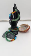 Load image into Gallery viewer, Chakra Bracelet with Green Aventurine Band