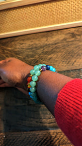 Chakra Bracelet with Green Aventurine Band